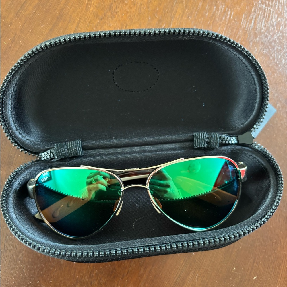 Costa Green Aviator Sunglasses - Picture 5 of 7